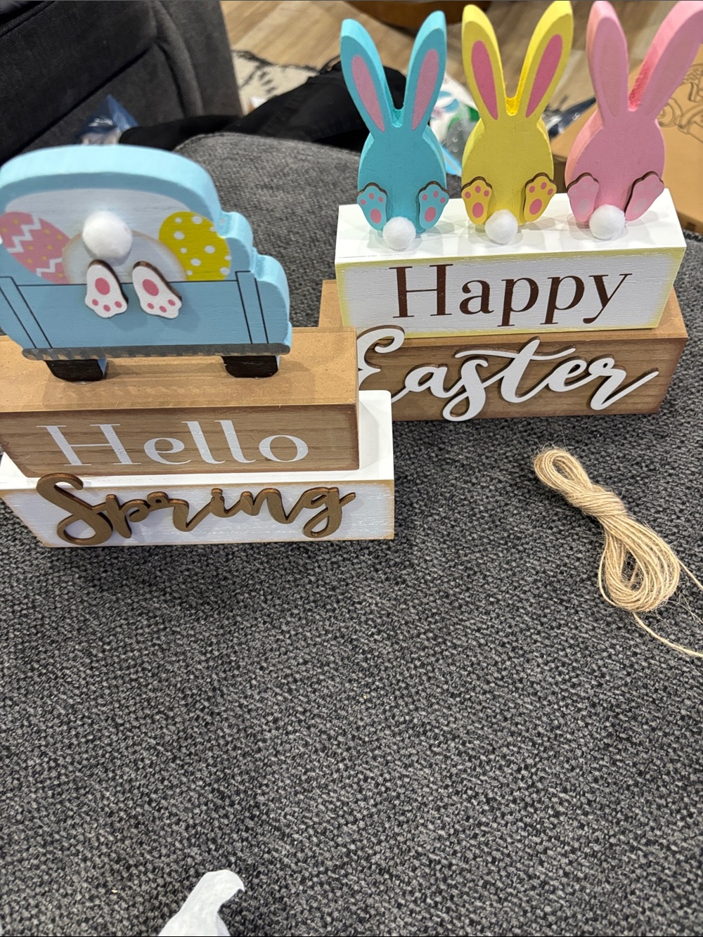 2 Pack Happy Easter Decorations For Home
